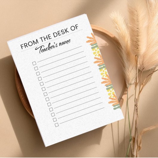 Personalized Checklist Note Pad 