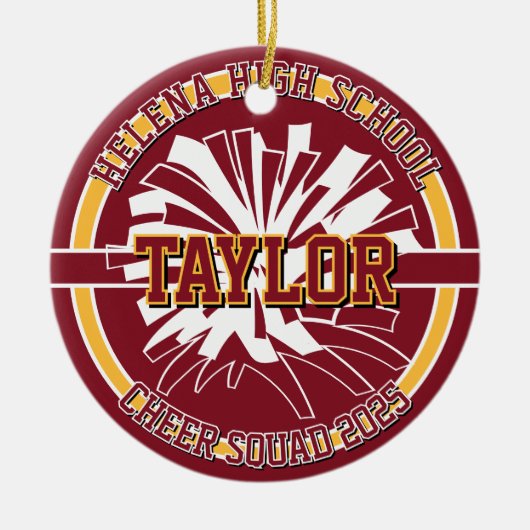 Personalized Cheer Squad High School Keramisch Ornament (Voorkant)