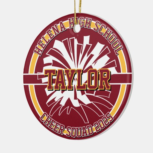 Personalized Cheer Squad High School Keramisch Ornament (Links)