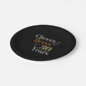 Personalized Cheers and Beers 30th Birthday Party Papieren Bordje (Gekanteld)