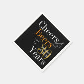 Personalized Cheers and Beers 30th Birthday Party Servet (Hoek)