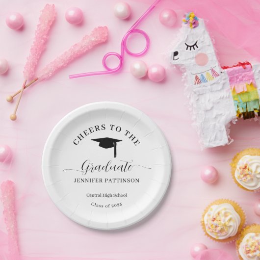 Personalized Cheers Graduate Graduation Papieren Bordje (Feest)