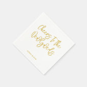 Personalized Cheers Wedding Rustic Hand lettering Servet (Hoek)
