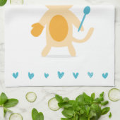 Personalized Chef Cat Kitchen Towel Theedoek (Gevouwen)