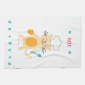 Personalized Chef Cat Kitchen Towel Theedoek (Horizontaal)