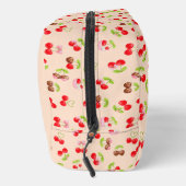 Personalized Cherry and Bow Sweet Aesthetic Name  Toilettasje (Rechts)
