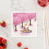 Personalized Cherry Blossom Picnic Napkins Servet (Insitu)