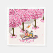 Personalized Cherry Blossom Picnic Napkins Servet (Voorkant)
