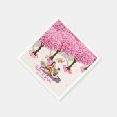 Personalized Cherry Blossom Picnic Napkins Servet (Hoek)