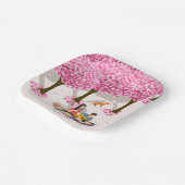 Personalized Cherry Blossom Picnic Square  Papieren Bordje (Gebogen)