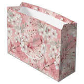 Personalized cherry blossoms groot cadeauzakje (Achterkant Gekanteld)