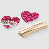 Personalized Cherry Gingham Retro Custom Name Handwaaier (Niet-gemonteerd)