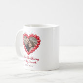 Personalized Cherry Heart Photo  Koffiemok (Voorkant links)