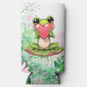 Personalized Chibi Toad in Pink and Green Seltzer Blikjeskoeler (Voorkant)
