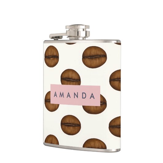 Personalized Chic Coffee Bean  Heupfles (Links)