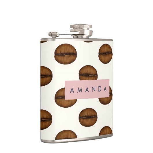 Personalized Chic Coffee Bean  Heupfles (Rechts)