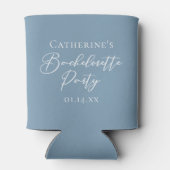 Personalized Chic Dusty Blue Bachelorette Party Blikjeskoeler (Achterkant)