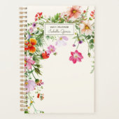 Personalized Chic Elegant Wildflower Planner (Voorkant)