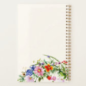 Personalized Chic Elegant Wildflower Planner (Achterkant)