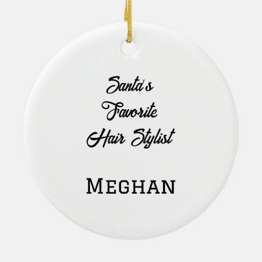 Personalized Chic Hair Stylist Keramisch Ornament (Achterkant)