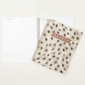 Personalized Chic Neutral Leopard Animal Print Planner (Display)