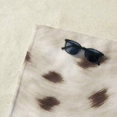 Personalized Chic Neutral Leopard Animal Print Strandlaken (In situ)