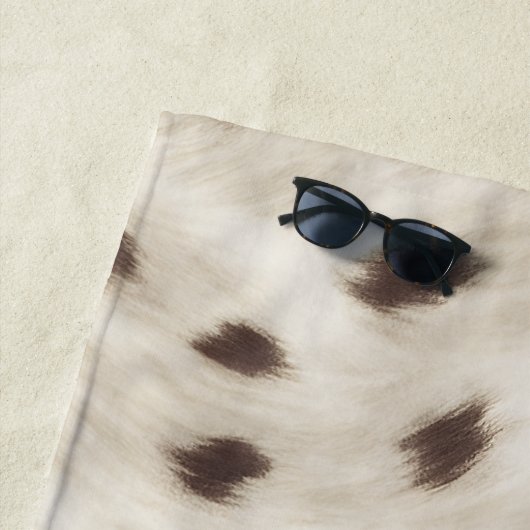 Personalized Chic Neutral Leopard Animal Print Strandlaken (In situ)