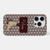 Personalized Chic Polka Dot iPhone Hoesje (Achterkant horizontaal)