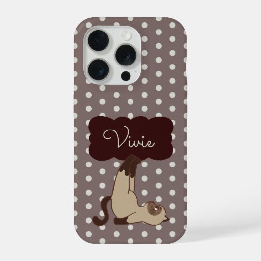 Personalized Chic Polka Dot iPhone Hoesje (Achterkant)