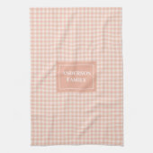 Personalized Chic Towel Pastel Coral Kitchen Decor Theedoek (Verticaal)