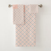 Personalized Chic Towels Coral Grey Trendy Look Bad Handdoek (Insitu)