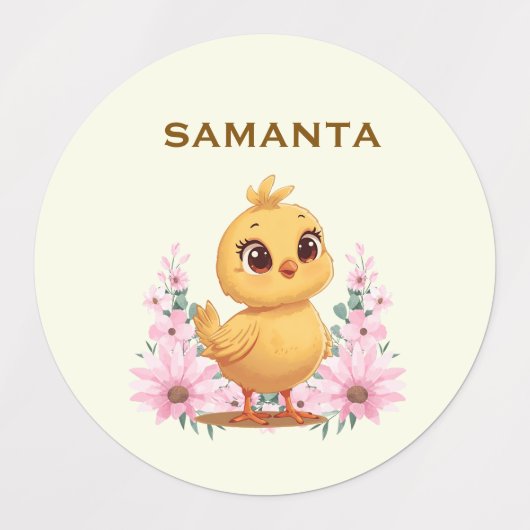 Personalized Chick Waterproof Labels (Design 1)