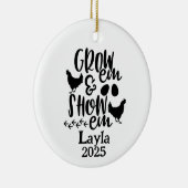 Personalized Chicken 4H Farm Ornament (Rechts)