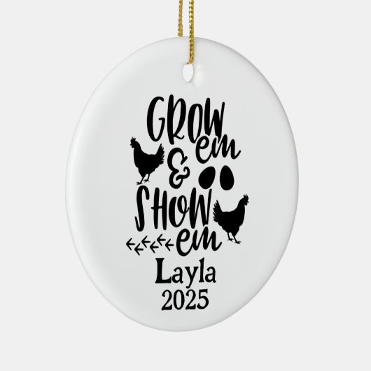 Personalized Chicken 4H Farm Ornament (Rechts)