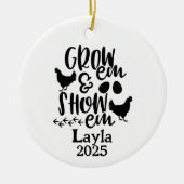 Personalized Chicken 4H Farm Ornament (Voorkant)