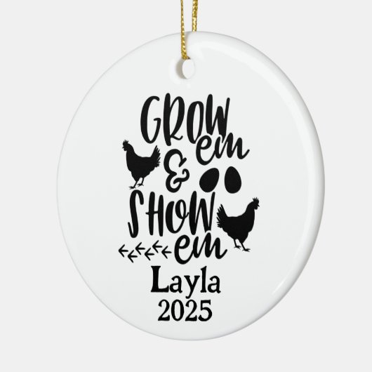 Personalized Chicken 4H Farm Ornament (Links)