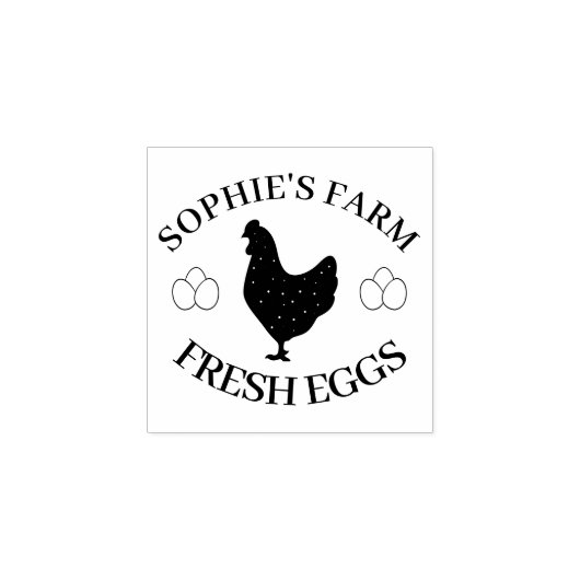 Personalized Chicken Egg Logo Rubberstempel (Afrduk)