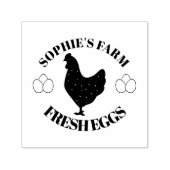Personalized Chicken Egg Logo Zelfinktende Stempel (Design)