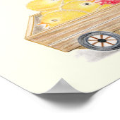  Personalized Chicken Family Strawberries Art Poster (Hoek)