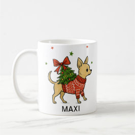 Personalized Chihuahua Christmas Tree Dog Koffiemok