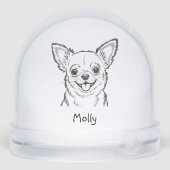 Personalized Chihuahua Dog Christmas Sneeuwbol (Achterkant)