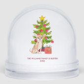 Personalized Chihuahua Dog Christmas Sneeuwbol (Voorkant)