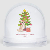 Personalized Chihuahua Dog Christmas Sneeuwbol (Achterkant)