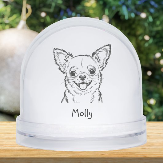 Personalized Chihuahua Dog Christmas Sneeuwbol