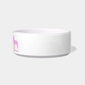 Personalized Chihuahua Pet Bowl  Pink Silhouette  Voerbakje (Rechts)