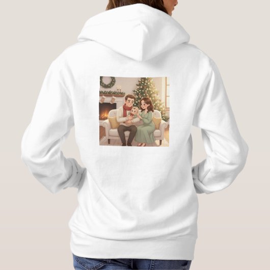 Personalized Child’s First Christmas Hoodie (Achterkant)