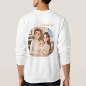 Personalized Child’s First Christmas Hoodie – Men’ Trui (Achterkant)