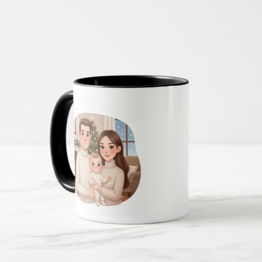 Personalized Child’s First Christmas Mug Mok (Voorkant links)