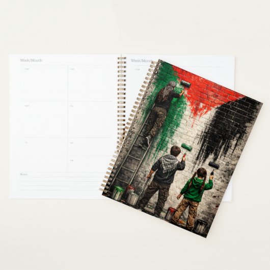 Personalized Children of Gaza Painting PS Flag Planner (Display)