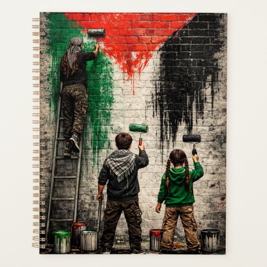 Personalized Children of Gaza Painting PS Flag Planner (Voorkant)